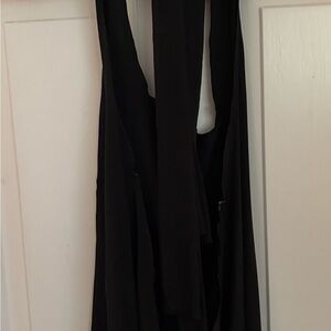 ELIZABETH AND JAMES Black Sleeveless Drape HALTER TOP/DRESS.  Size: One size